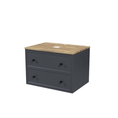 Тумба подвесная, со столешницей, 70 см, темно-серый,...