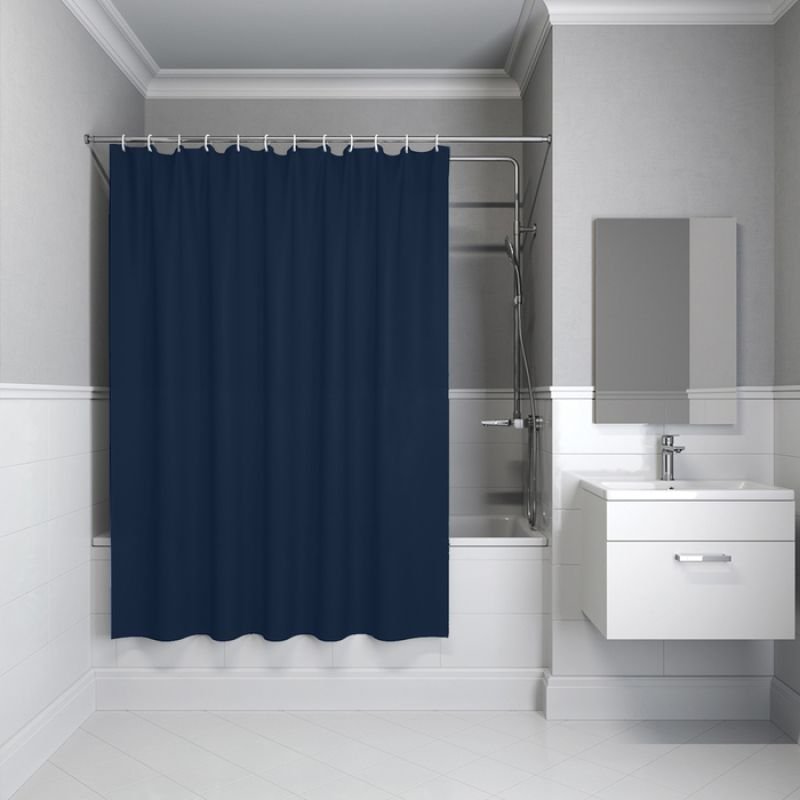 Штора для ванны Iddis Base 180х200 BS04P18i11 Синяя Штора для ванны Iddis Base 180х200 BS04P18i11 Синяя