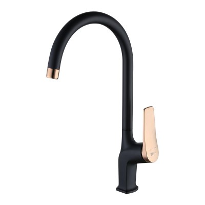 Смеситель для кухни Lemark Bronx LM3705BLR Черный Зо...