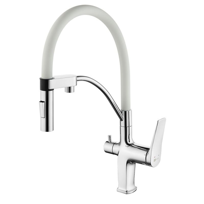 Смеситель для кухни Lemark Comfort LM3074C-White Хром Белый Смеситель для кухни Lemark Comfort LM3074C-White Хром Белый