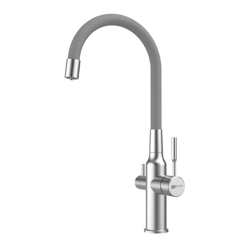 Смеситель для кухни Lemark Expert LM5083S-Gray Хром Серый Смеситель для кухни Lemark Expert LM5083S-Gray Хром Серый