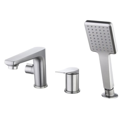 Смеситель на борт ванны Lemark Bronx LM3745GM Графит