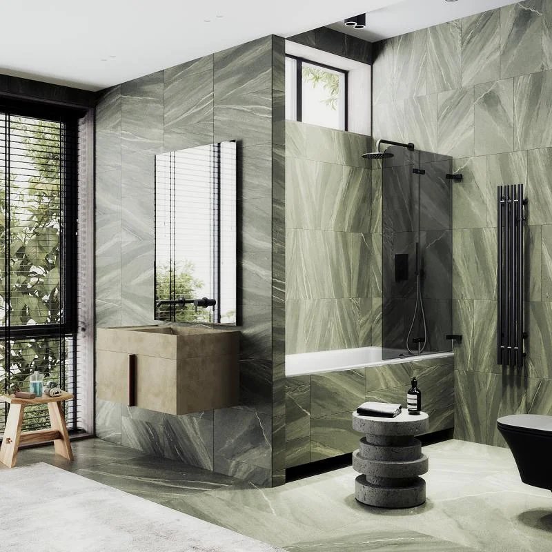 Шторка для ванны MaybahGlass складная 2 секции MaybahGlass 1400*515 Стекло 6 мм Графит Шторка для ванны MaybahGlass складная 2 секции MaybahGlass 1400*515 Стекло 6 мм Графит