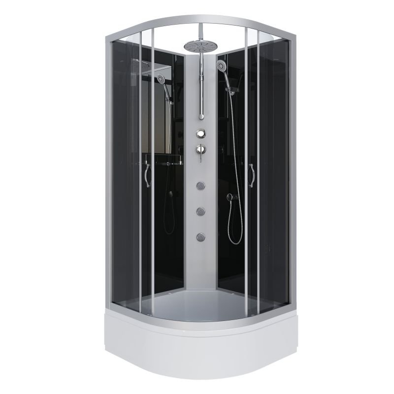 Душевая кабина NIAGARA Classic NG-3502-14BKTG (1000х1000х2100-2400) средний поддон(26см) стекло ТОНИРОВАННОЕ 4 места Душевая кабина NIAGARA Classic NG-3502-14BKTG (1000х1000х2100-2400) средний поддон(26см) стекло ТОНИРОВАННОЕ 4 места
