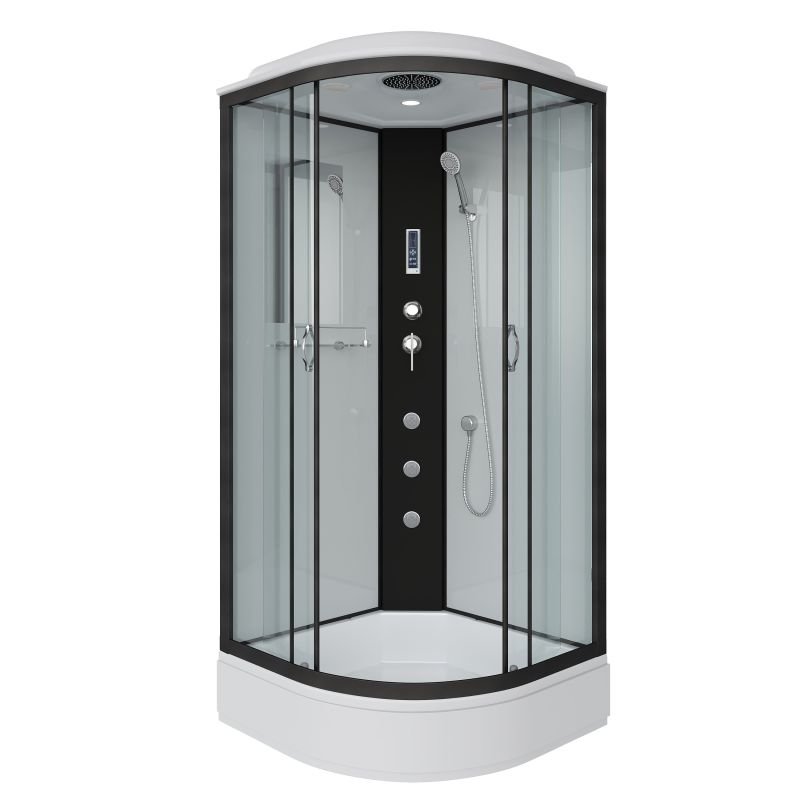 Душевая кабина NIAGARA Classic NG-6702-14F (1000х1000х2150) средний поддон(26см) стекло ПРОЗРАЧНОЕ черные профиля 4 мест Душевая кабина NIAGARA Classic NG-6702-14F (1000х1000х2150) средний поддон(26см) стекло ПРОЗРАЧНОЕ черные профиля 4 мест