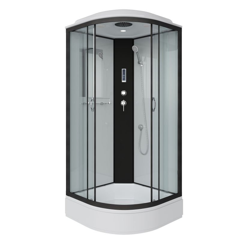 Душевая кабина NIAGARA Classic NG-6702-14P (1000х1000х2150) средний поддон(26см) стекло ПРОЗРАЧНОЕ черные профиля 4 места Душевая кабина NIAGARA Classic NG-6702-14P (1000х1000х2150) средний поддон(26см) стекло ПРОЗРАЧНОЕ черные профиля 4 места