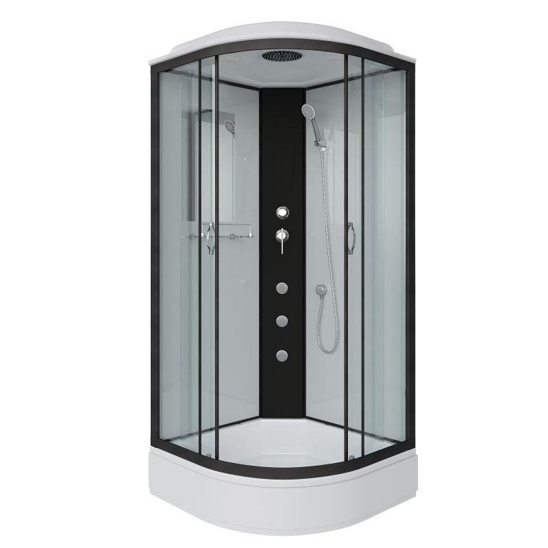 Душевая кабина NIAGARA Classic NG-6703-14G (800х800х2150) средний поддон(26см) стекло ПРОЗРАЧНОЕ черные профиля 4 места Душевая кабина NIAGARA Classic NG-6703-14G (800х800х2150) средний поддон(26см) стекло ПРОЗРАЧНОЕ черные профиля 4 места