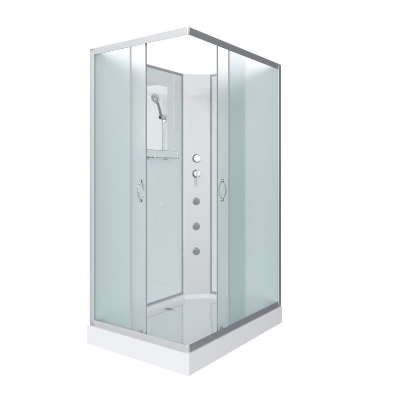 Душевая кабина NIAGARA Classic NG-43085-14QBKG (1000х800х2000) низкий поддон(13см) стекло МАТОВОЕ 3 места Душевая кабина NIAGARA Classic NG-43085-14QBKG (1000х800х2000) низкий поддон(13см) стекло МАТОВОЕ 3 места