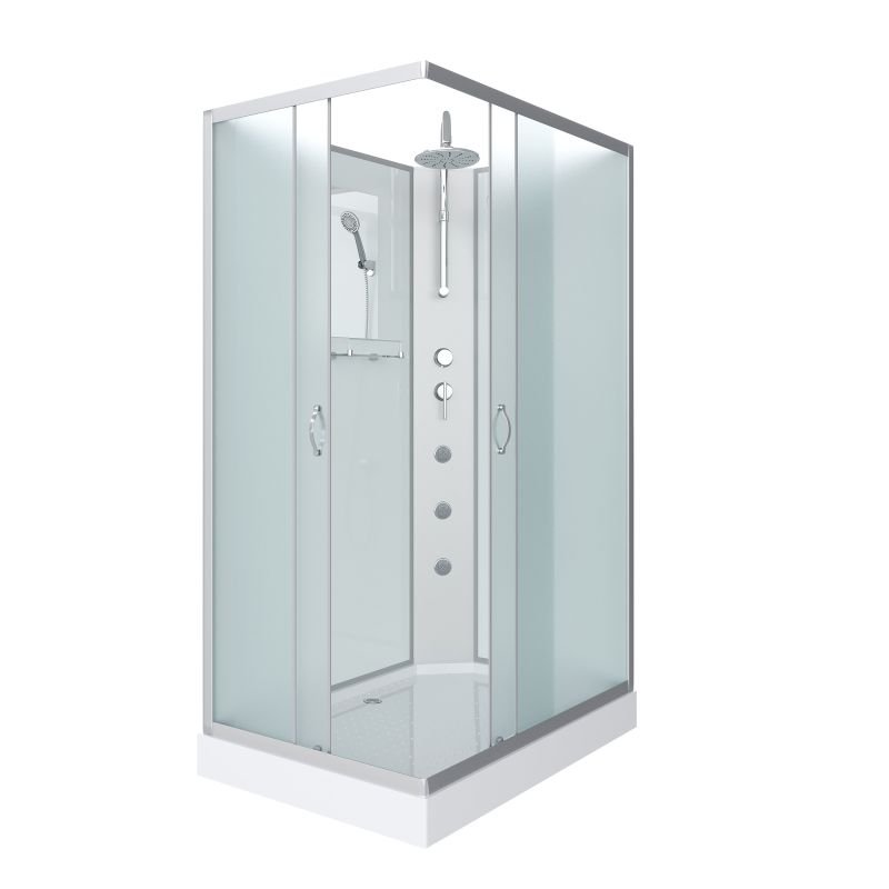 Душевая кабина NIAGARA Classic NG-43185-14QBKTG (1100х800х2100-2400) низкий поддон(13см) стекло МАТОВОЕ 3 места Душевая кабина NIAGARA Classic NG-43185-14QBKTG (1100х800х2100-2400) низкий поддон(13см) стекло МАТОВОЕ 3 места