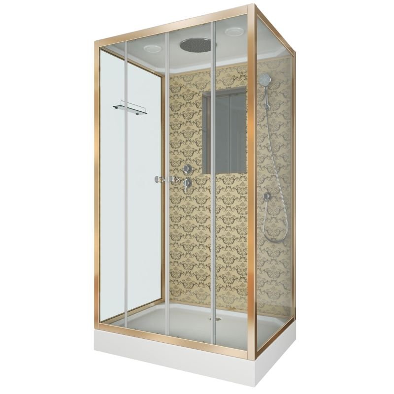 Душевая кабина NIAGARA LUXE NG-7772QG (1200x900х2100) низкий поддон стенки ЗОЛОТО 4 места Душевая кабина NIAGARA LUXE NG-7772QG (1200x900х2100) низкий поддон стенки ЗОЛОТО 4 места