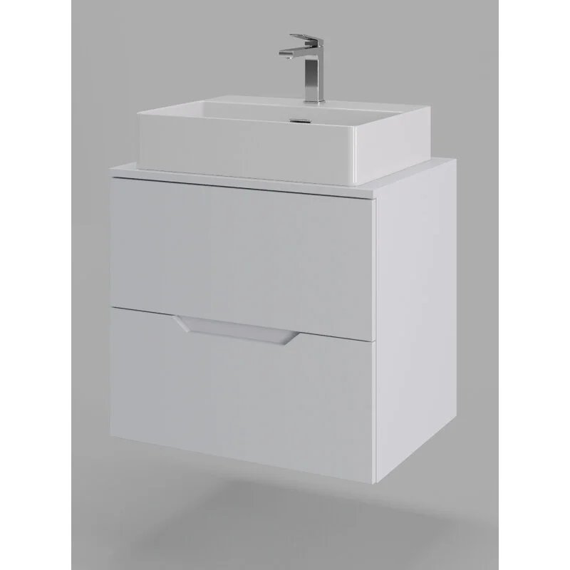 Orange Line Li-60TuwMDF+B04-500W тумба с раковиной подвесная 60 см, белый Orange Line Li-60TuwMDF+B04-500W тумба с раковиной подвесная 60 см, белый