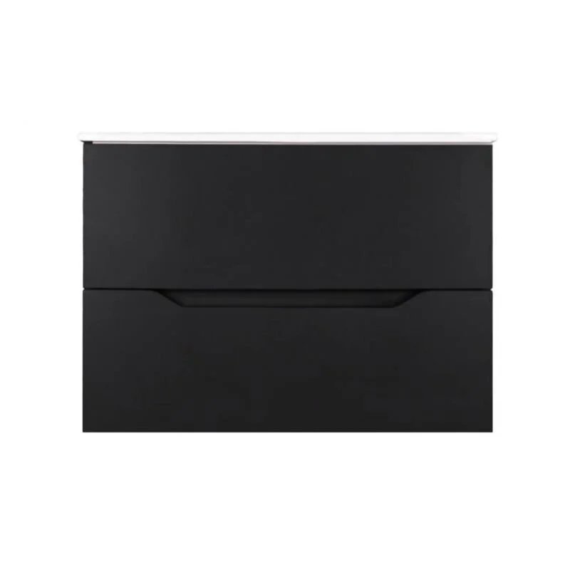 Orange Line Li-80Tub+Ra Тумба подвесная с раковиной, черный матовый Orange Line Li-80Tub+Ra Тумба подвесная с раковиной, черный матовый