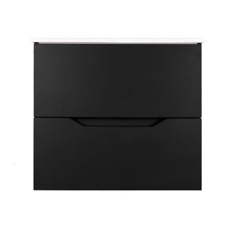 Orange Line Li-60Tub+Ra Тумба подвесная с раковиной, черный матовый Orange Line Li-60Tub+Ra Тумба подвесная с раковиной, черный матовый