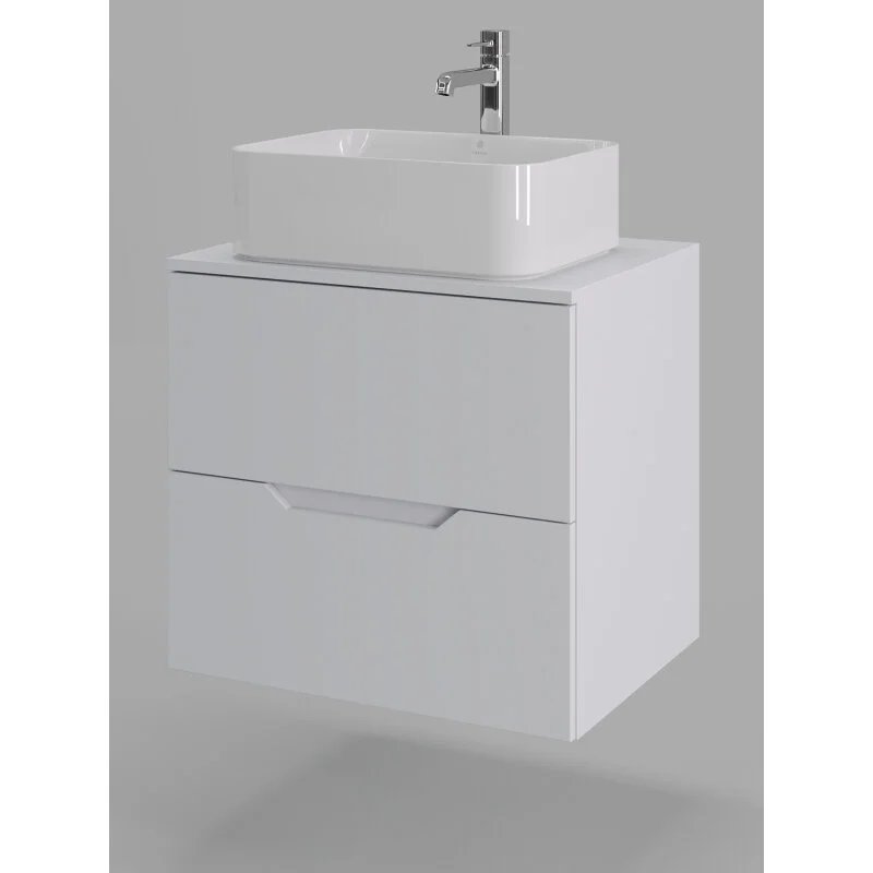 Orange Line Li-60TuwMDF+B02-460W тумба с раковиной подвесная 60 см, белый Orange Line Li-60TuwMDF+B02-460W тумба с раковиной подвесная 60 см, белый