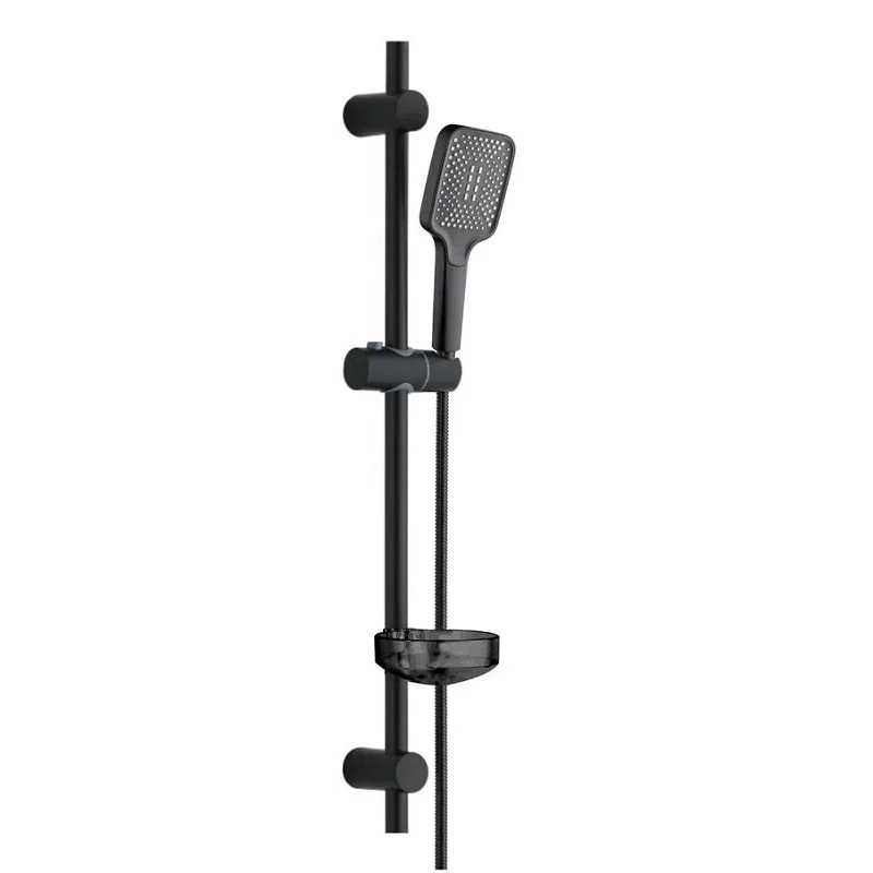 Orange O-Shower OS714b Душевой гарнитур, штанга 700 мм, лейка 1 режим, шланг 1,5 м, черный Orange O-Shower OS714b Душевой гарнитур, штанга 700 мм, лейка 1 режим, шланг 1,5 м, черный