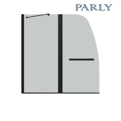 Шторка F03B для ванной, распашная PARLY (130x120)