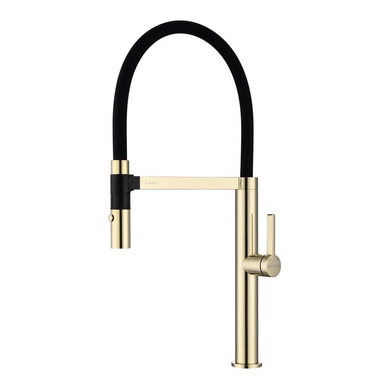 Смеситель для кухни Paulmark Leader Le214101-G Золото Смеситель для кухни Paulmark Leader Le214101-G Золото