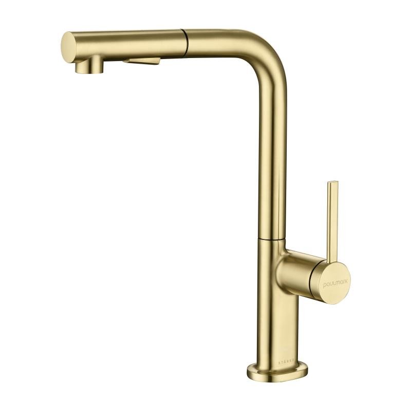 Смеситель для кухни Paulmark Neo Ne214419-SBG Светлое брашированное золото Смеситель для кухни Paulmark Neo Ne214419-SBG Светлое брашированное золото