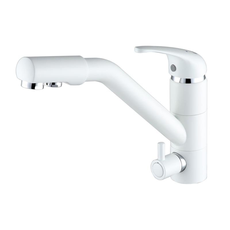 Смеситель для кухни Paulmark Hessen He213017-431 Белый матовый Смеситель для кухни Paulmark Hessen He213017-431 Белый матовый