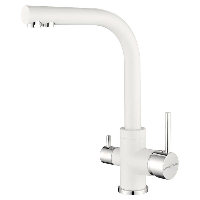 Смеситель для кухни Paulmark Essen Es213011-431 Белый матовый Смеситель для кухни Paulmark Essen Es213011-431 Белый матовый
