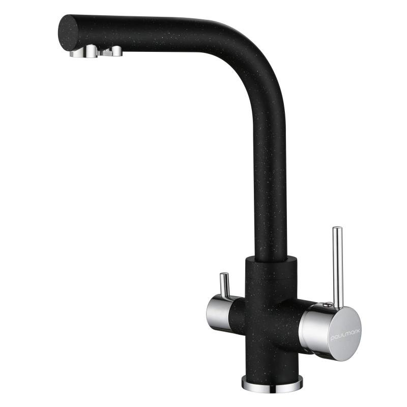 Смеситель для кухни Paulmark Essen Es213011-308 Черный Смеситель для кухни Paulmark Essen Es213011-308 Черный