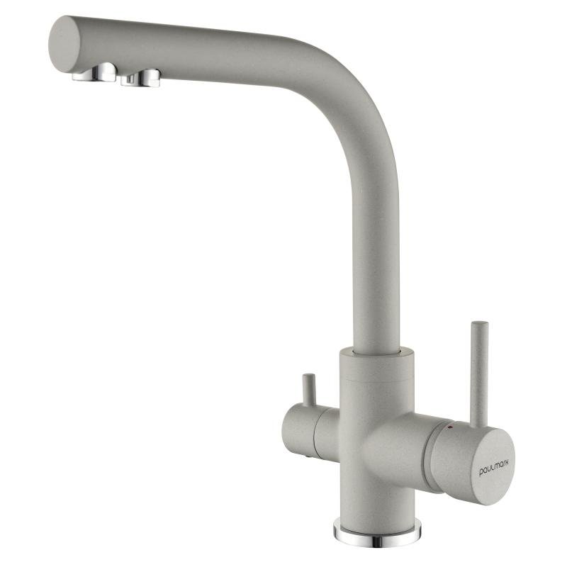 Смеситель для кухни Paulmark Essen Es213011-GRS Серый дым Смеситель для кухни Paulmark Essen Es213011-GRS Серый дым