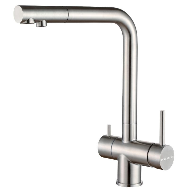 Смеситель для кухни Paulmark Skalen Sk213020-SS Нержавеющая сталь Смеситель для кухни Paulmark Skalen Sk213020-SS Нержавеющая сталь