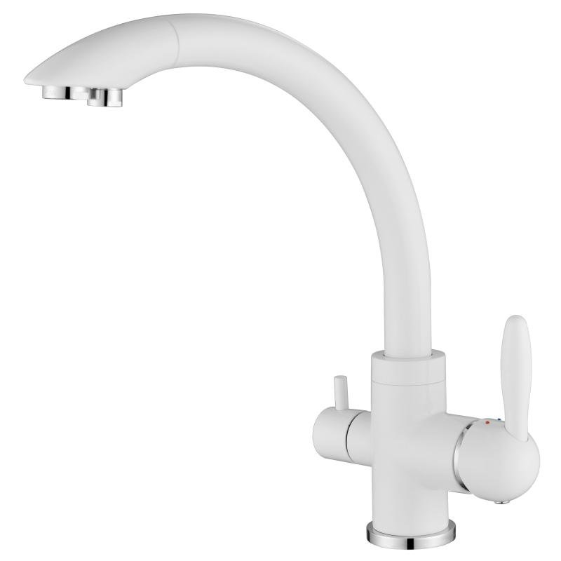 Смеситель для кухни Paulmark Essen Es213001-431 Белый матовый Смеситель для кухни Paulmark Essen Es213001-431 Белый матовый