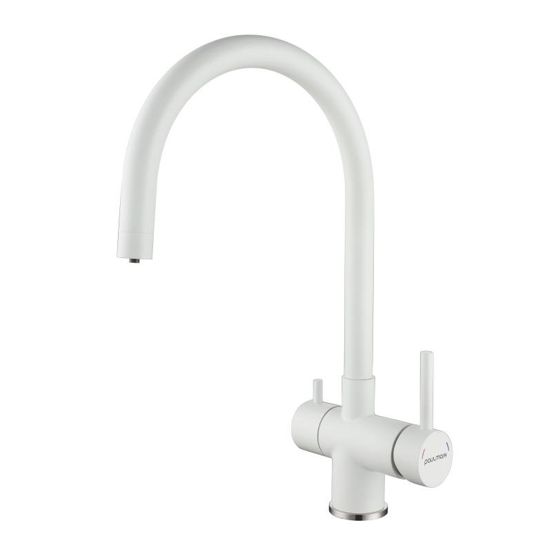 Смеситель для кухни Paulmark Heller He213218-431 Белый матовый Смеситель для кухни Paulmark Heller He213218-431 Белый матовый