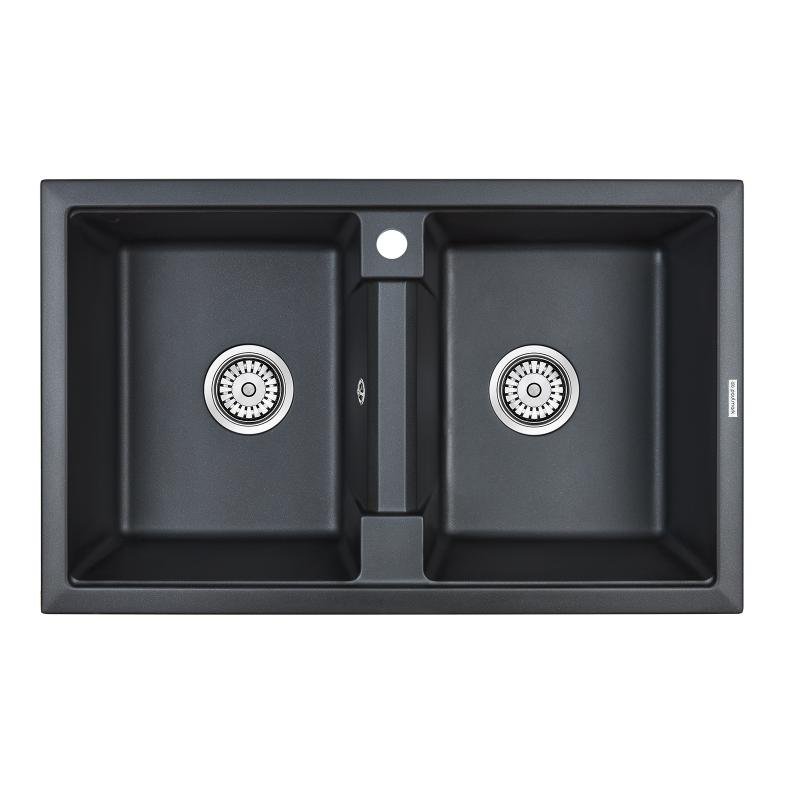 Кухонная мойка Paulmark Zwilling PM238150-BLM Черный металлик Кухонная мойка Paulmark Zwilling PM238150-BLM Черный металлик