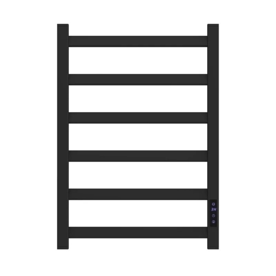 Полотенцесушитель электрический Point Атлант PN18846B П6 400x600, диммер справа, черный