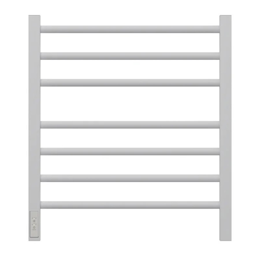 Полотенцесушитель электрический Point Веста PN70756W П7 500x600, диммер слева, белый