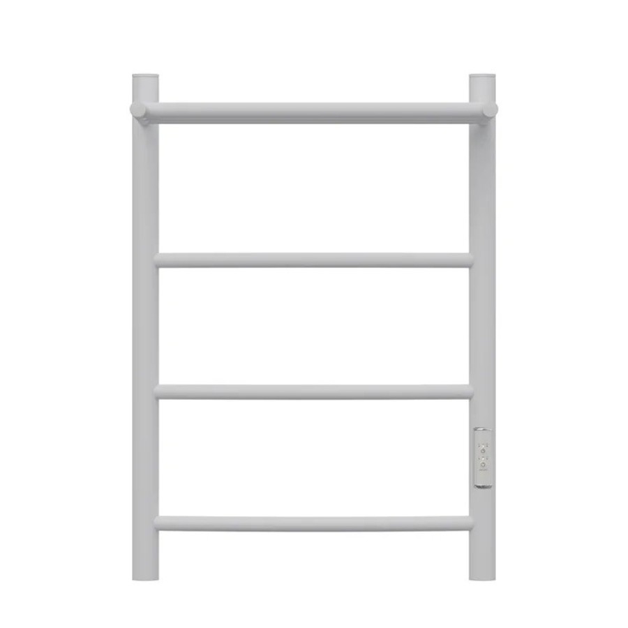 Полотенцесушитель электрический Point Афина PN04846PW П3 400x600 с полкой, диммер справа, белый