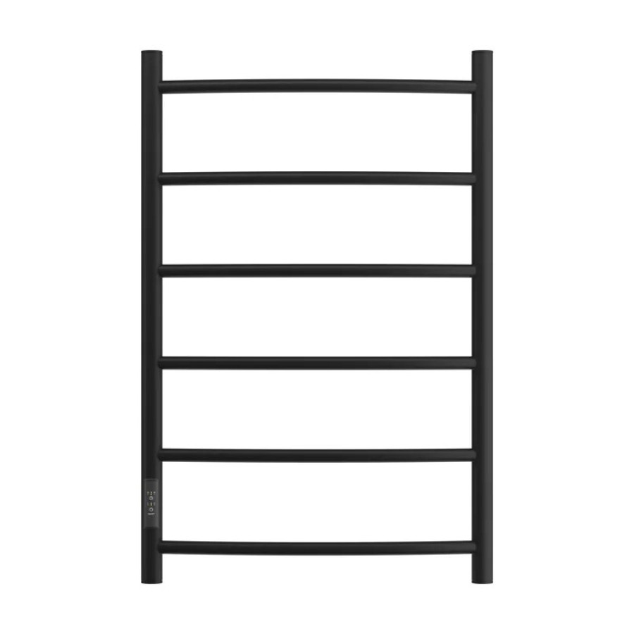 Полотенцесушитель электрический Point Афина PN04758B П6 500x800 диммер слева, черный