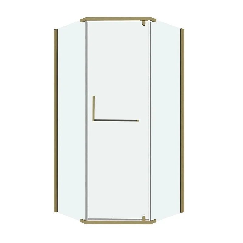Душевой уголок Grossman 302.K33.03.9090.32.00 Pragma (90*90*195) трапеция,распашн,золото сатин,стекло прозрач Душевой уголок Grossman 302.K33.03.9090.32.00 Pragma (90*90*195) трапеция,распашн,золото сатин,стекло прозрач