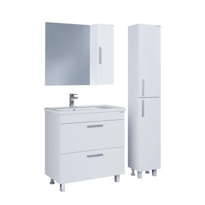 Раковина Kirovit Фостер 30478, 80 см, фарфор, цвет б...