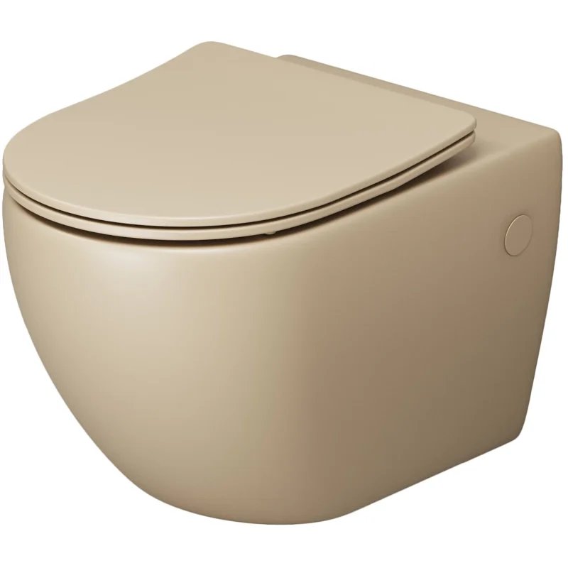 Унитаз GR-4411BEMS Color (550*365*395) БЕЖЕВЫЙ МАТОВЫЙ подвесной БЕЗОБОДКОВЫЙ Унитаз GR-4411BEMS Color (550*365*395) БЕЖЕВЫЙ МАТОВЫЙ подвесной БЕЗОБОДКОВЫЙ