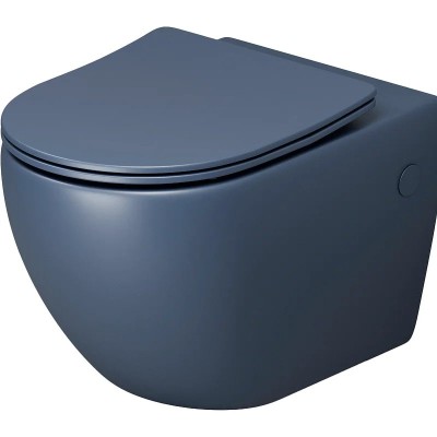 Унитаз GR-4411BLMS Color (550*365*395) ГОЛУБОЙ МАТОВ...