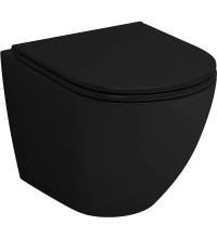 Унитаз GR-4455BMSQ (490*370*360) ЧЕРНЫЙ МА...