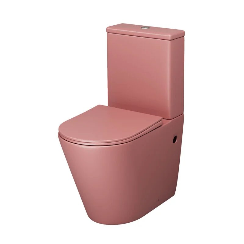 Унитаз GR-4480PIMS Color (620*365*810) РОЗОВЫЙ МАТОВЫЙ напольный БЕЗОБОДКОВЫЙ, 2 места Унитаз GR-4480PIMS Color (620*365*810) РОЗОВЫЙ МАТОВЫЙ напольный БЕЗОБОДКОВЫЙ, 2 места
