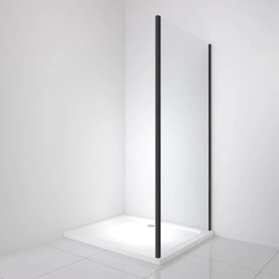 Душевая перегородка BelBagno LUCE-90-FIX-C-NERO