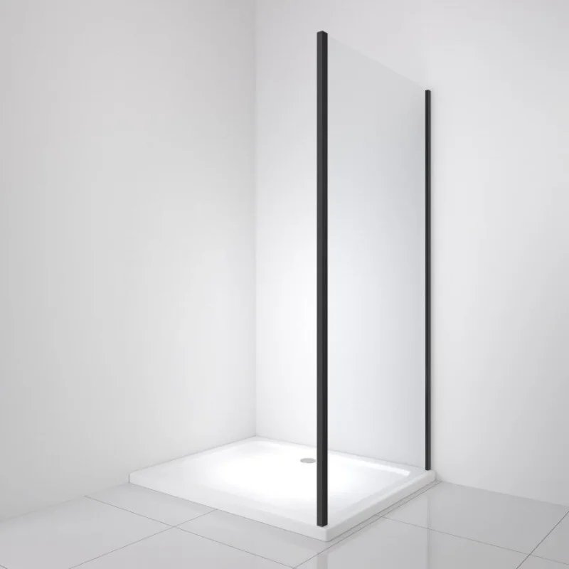 Душевая перегородка BelBagno LUCE-90-FIX-C-NERO Душевая перегородка BelBagno LUCE-90-FIX-C-NERO