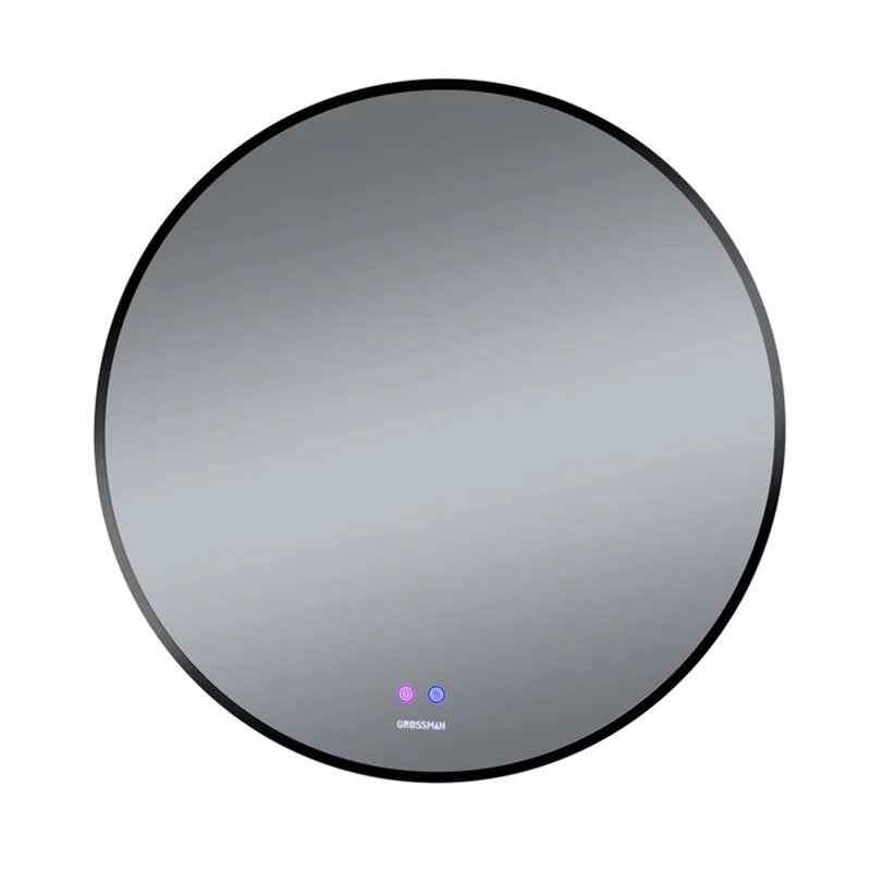 Зеркало GROSSMAN COSMO-норма BLACK (700*700*45) LED с сенсорным выключателем и подогревом Зеркало GROSSMAN COSMO-норма BLACK (700*700*45) LED с сенсорным выключателем и подогревом