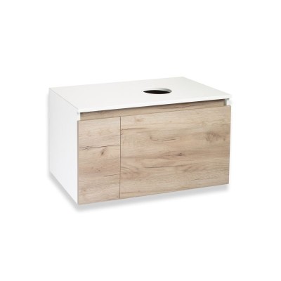 Тумба под раковину Runo Бари 80 00-00001375 подвесна...