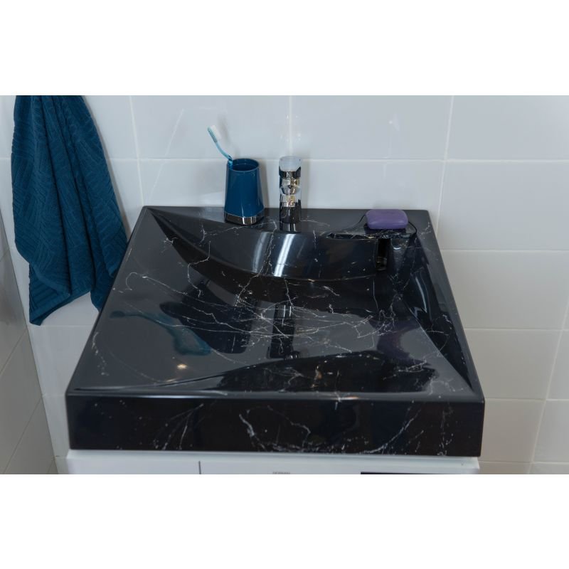 Раковина Stella Polar Турин 60 SP-00000857 на стиральную машину Черный мрамор Раковина Stella Polar Турин 60 SP-00000857 на стиральную машину Черный мрамор