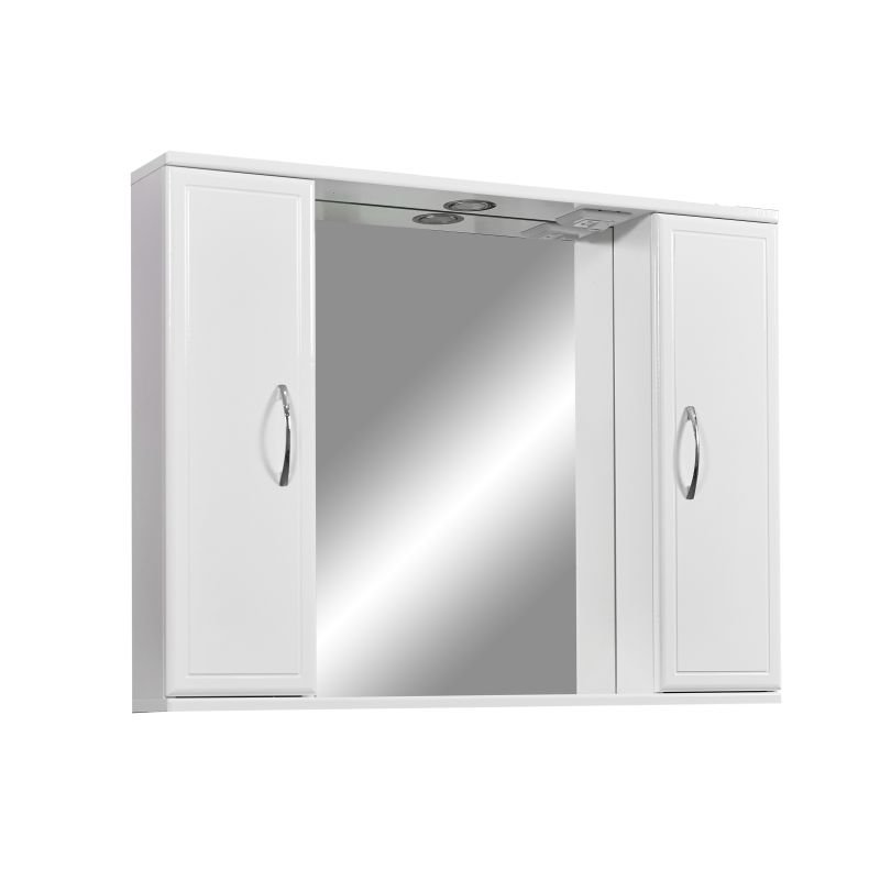 Зеркало со шкафом Stella Polar Концепт 80/C SP-00000059 80 см с подсветкой, белый Зеркало со шкафом Stella Polar Концепт 80/C SP-00000059 80 см с подсветкой, белый