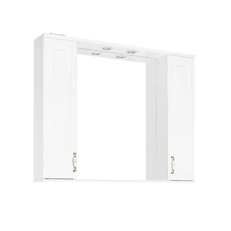Зеркальный шкаф Style Line Олеандр-2 1000/С Люкс, 100 см, белый, ЛС-00000583 Зеркальный шкаф Style Line Олеандр-2 1000/С Люкс, 100 см, белый, ЛС-00000583