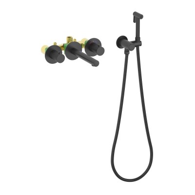 Смеситель для раковины встроенный с термостатом, с г...