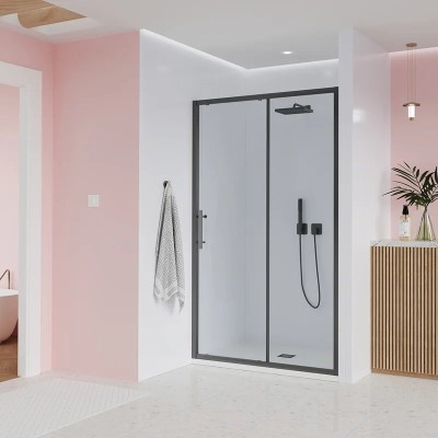Душевая дверь Veconi Evo 100 GR, 1500x1950, графит б...