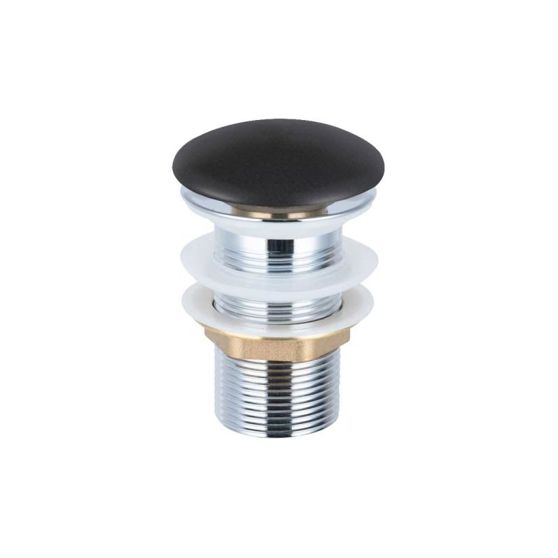 Донный клапан с керамической крышкой Vincea DBS0-216MB, черная мат. крышка, без перелива Донный клапан с керамической крышкой Vincea DBS0-216MB, черная мат. крышка, без перелива